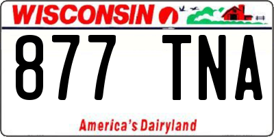 WI license plate 877TNA