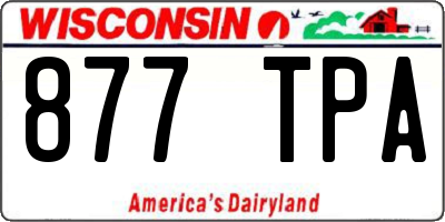 WI license plate 877TPA