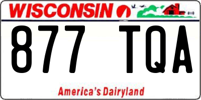 WI license plate 877TQA
