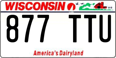WI license plate 877TTU