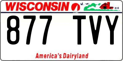 WI license plate 877TVY
