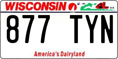 WI license plate 877TYN