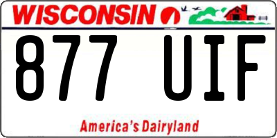 WI license plate 877UIF