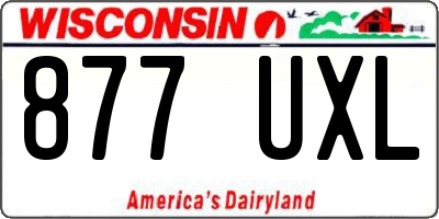 WI license plate 877UXL