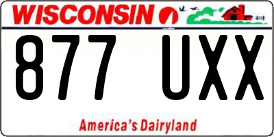 WI license plate 877UXX