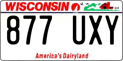 WI license plate 877UXY