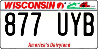 WI license plate 877UYB