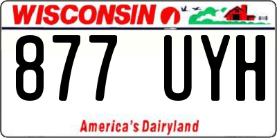 WI license plate 877UYH