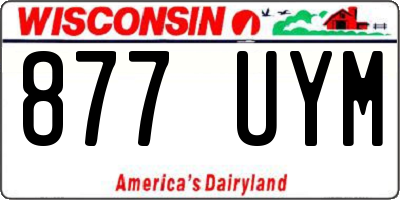 WI license plate 877UYM