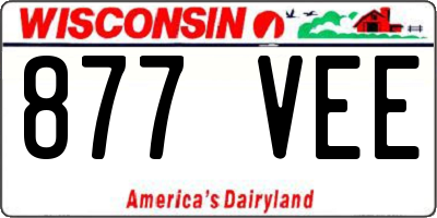 WI license plate 877VEE