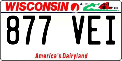WI license plate 877VEI