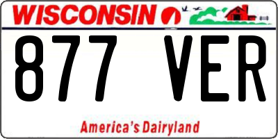 WI license plate 877VER