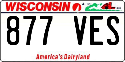 WI license plate 877VES