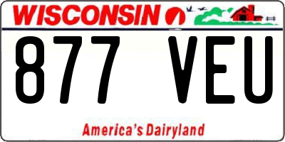 WI license plate 877VEU