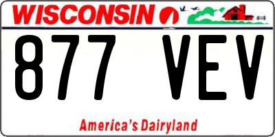 WI license plate 877VEV