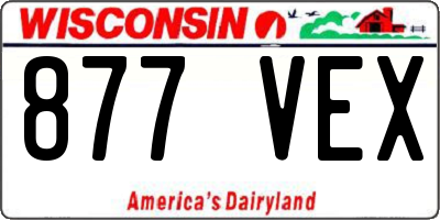 WI license plate 877VEX