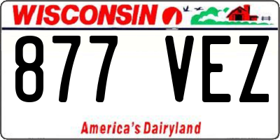 WI license plate 877VEZ