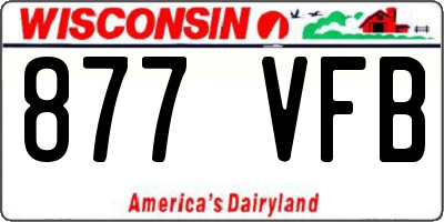 WI license plate 877VFB