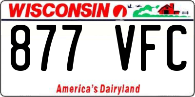 WI license plate 877VFC