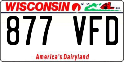 WI license plate 877VFD