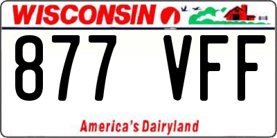 WI license plate 877VFF