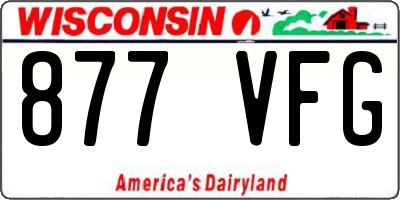 WI license plate 877VFG