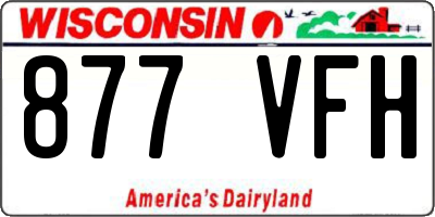 WI license plate 877VFH