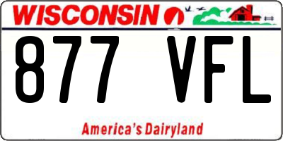 WI license plate 877VFL