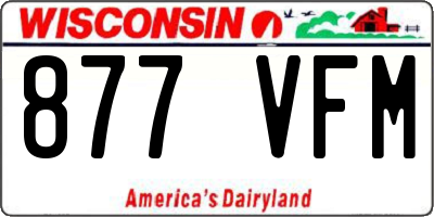 WI license plate 877VFM