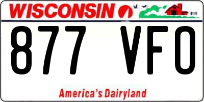 WI license plate 877VFO