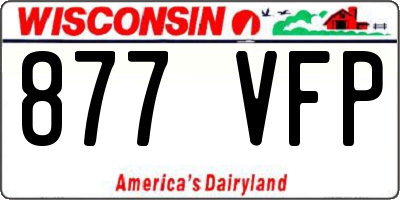 WI license plate 877VFP
