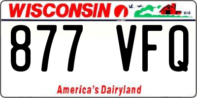 WI license plate 877VFQ