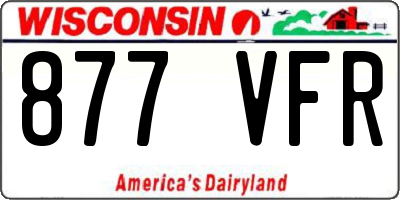 WI license plate 877VFR