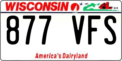 WI license plate 877VFS