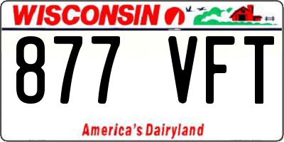 WI license plate 877VFT
