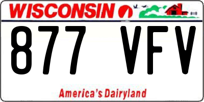 WI license plate 877VFV