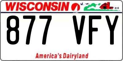WI license plate 877VFY