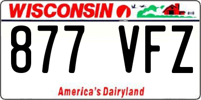 WI license plate 877VFZ