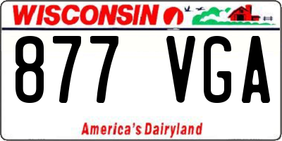 WI license plate 877VGA