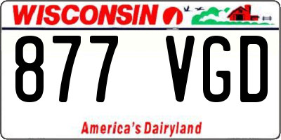 WI license plate 877VGD