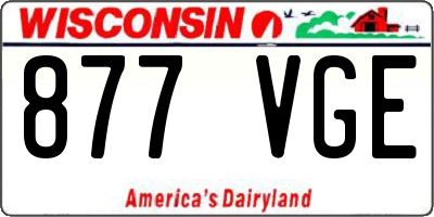 WI license plate 877VGE