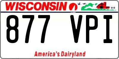 WI license plate 877VPI