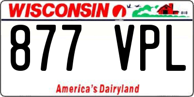 WI license plate 877VPL