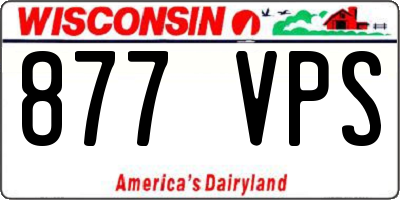 WI license plate 877VPS