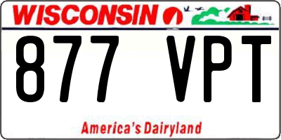 WI license plate 877VPT