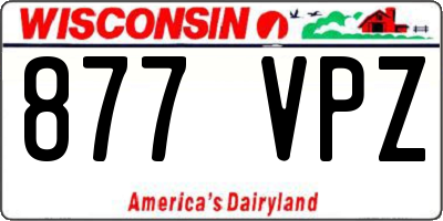 WI license plate 877VPZ