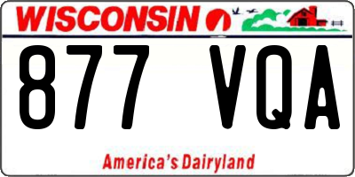 WI license plate 877VQA