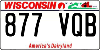 WI license plate 877VQB