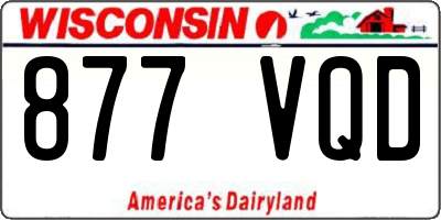 WI license plate 877VQD