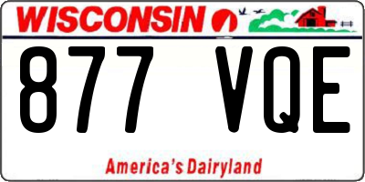 WI license plate 877VQE